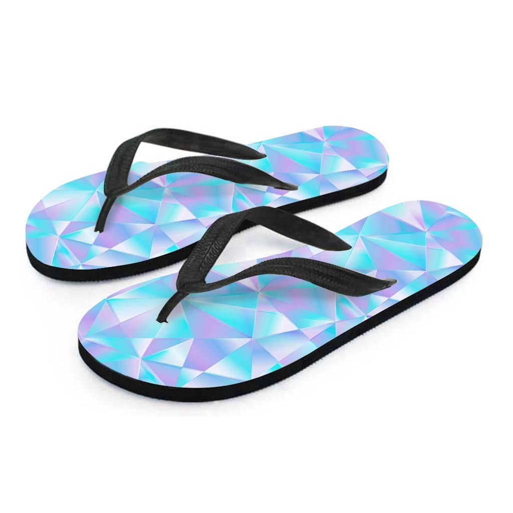Geometric Holographic Women's Flip Flops-grizzshop