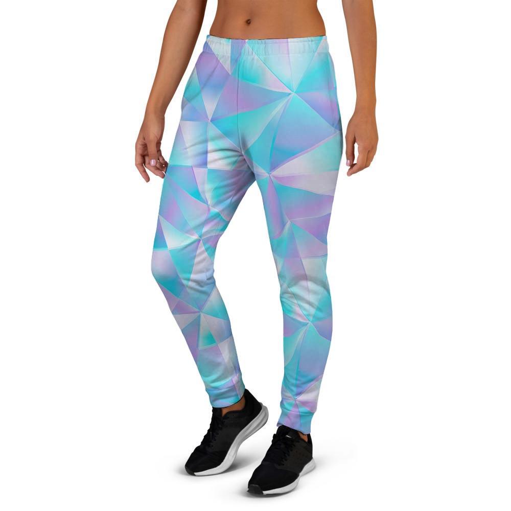 Geometric Holographic Women's Joggers-grizzshop