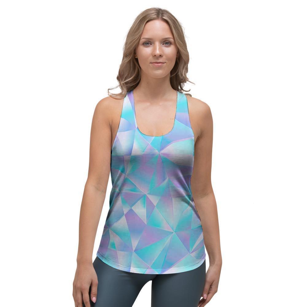 Geometric Holographic Women's Racerback Tank Top-grizzshop