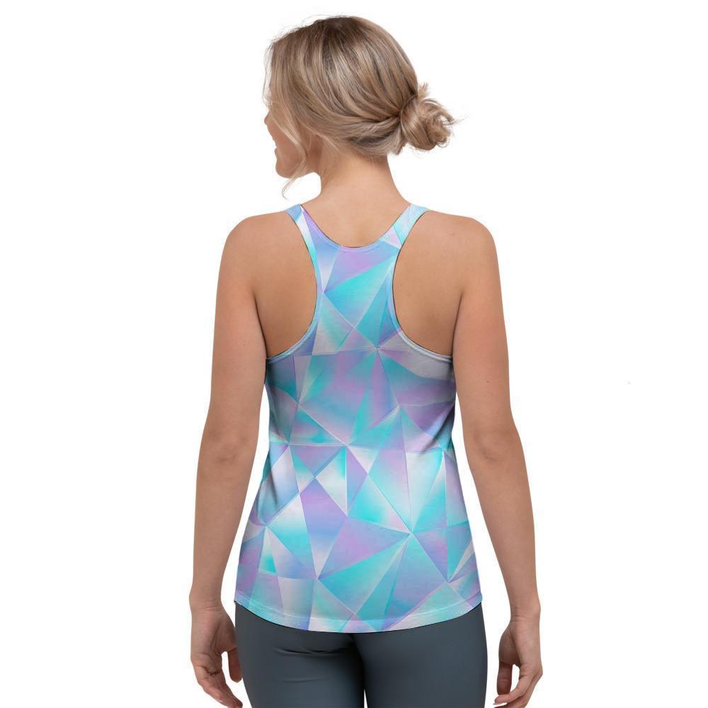 Geometric Holographic Women's Racerback Tank Top-grizzshop
