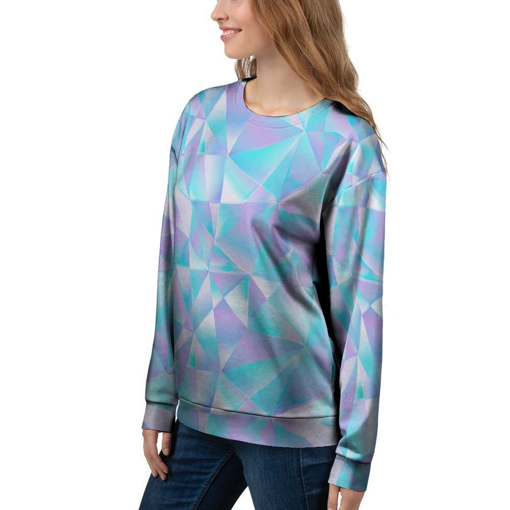 Geometric Holographic Women's Sweatshirt-grizzshop