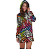 Geometric Hoodie Dress-grizzshop