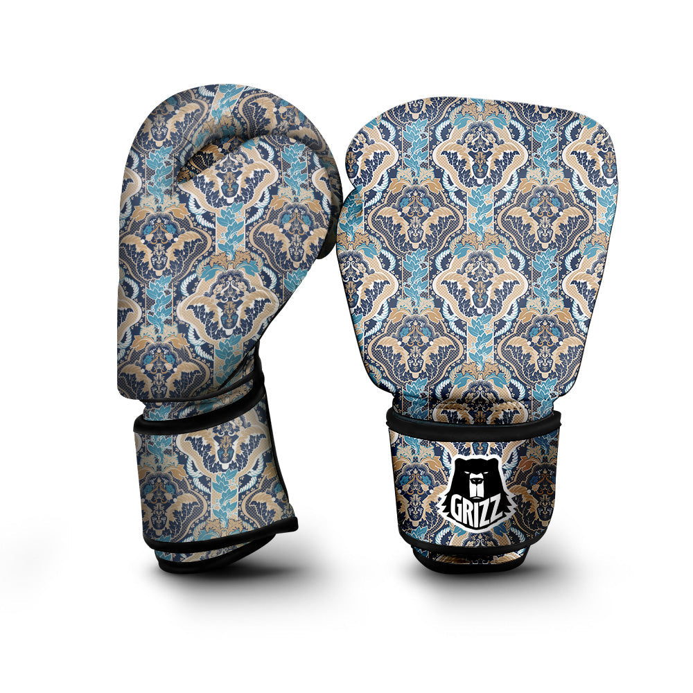 Geometric Indian Ornamental Print Pattern Boxing Gloves-grizzshop