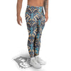 Geometric Indian Ornamental Print Pattern Men's Leggings-grizzshop