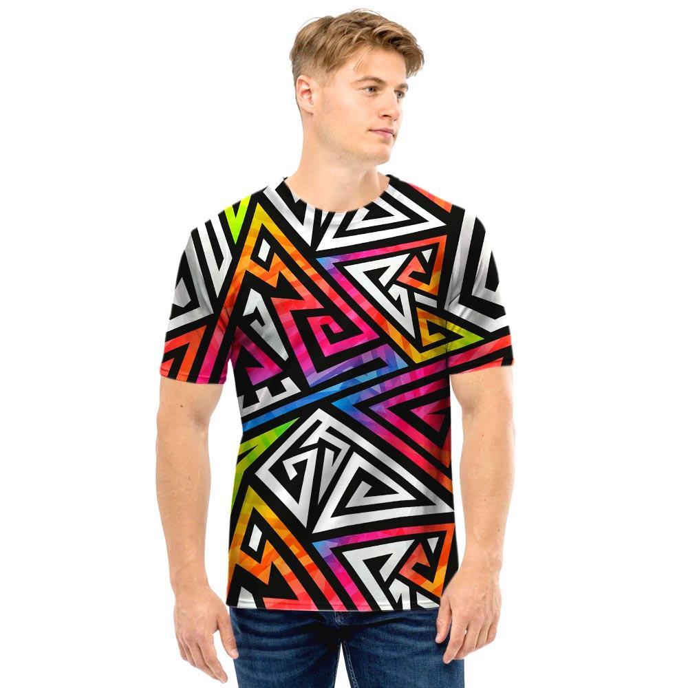 Geometric Men T Shirt-grizzshop