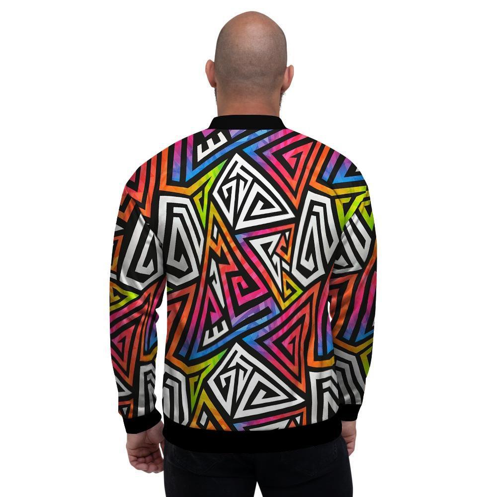 Geometric Men's Bomber Jacket-grizzshop