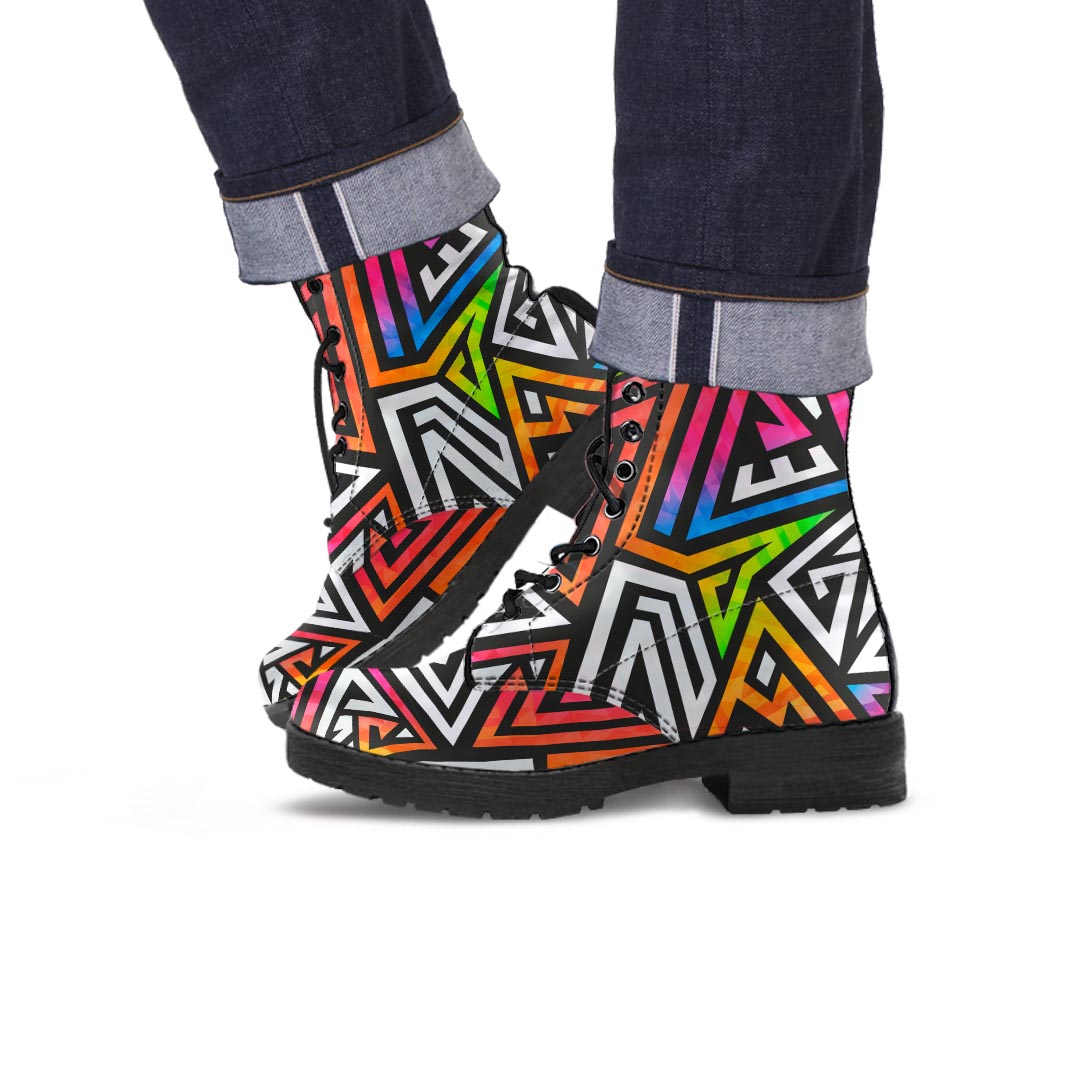 Geometric Men's Boots-grizzshop