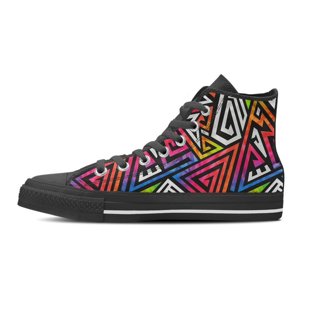 Geometric Men's High Top Shoes-grizzshop