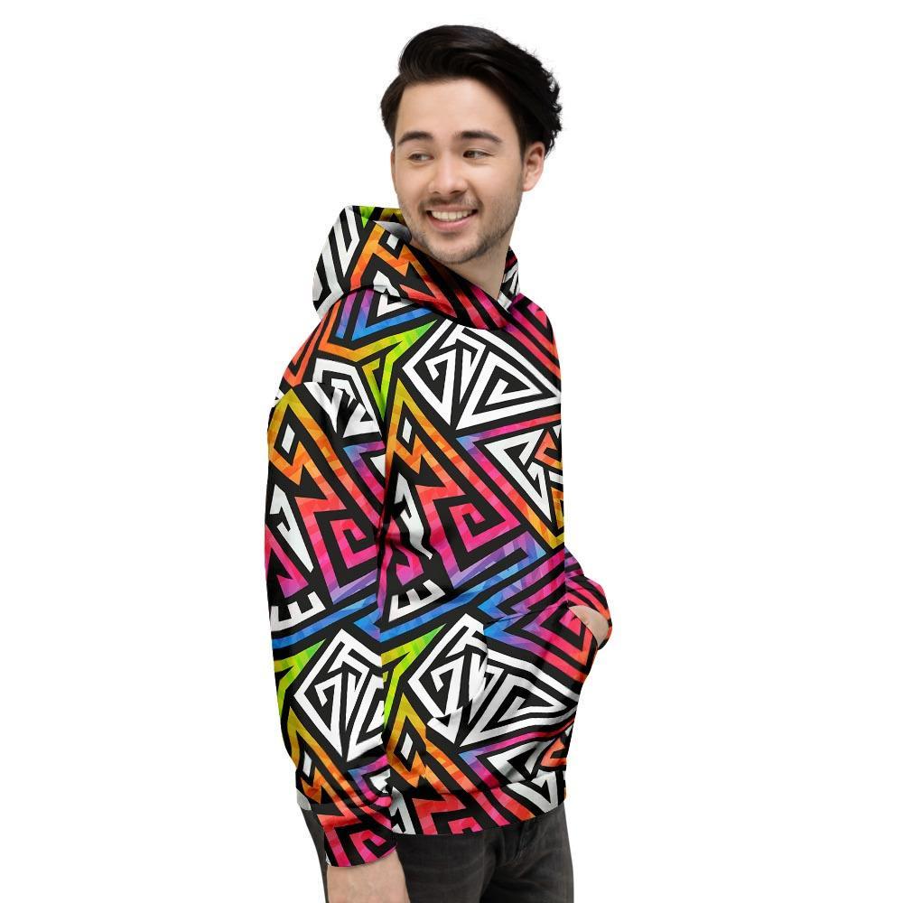 Geometric Men's Hoodie-grizzshop