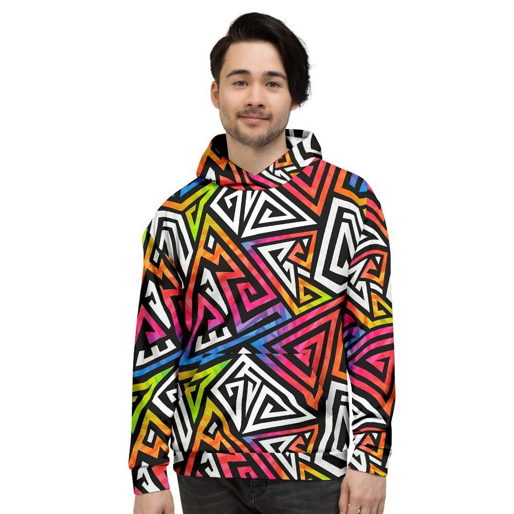 Geometric Men's Hoodie-grizzshop