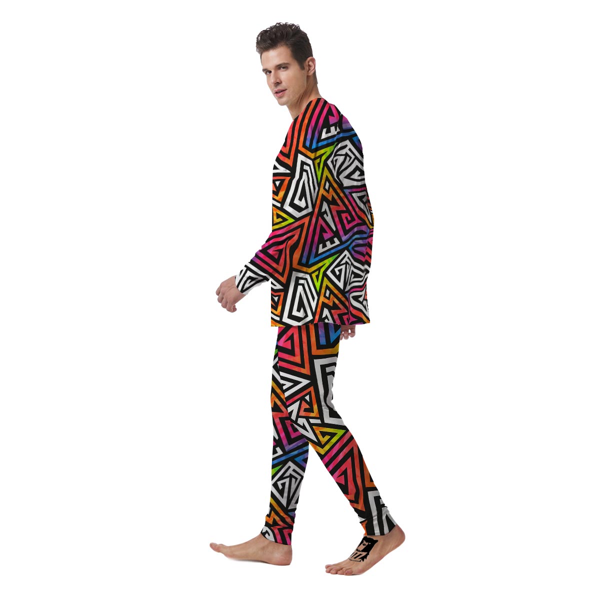 Geometric Men's Pajamas-grizzshop