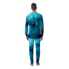 Geometric Mosaic Blue Print Men's Pajamas-grizzshop