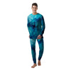 Geometric Mosaic Blue Print Men's Pajamas-grizzshop