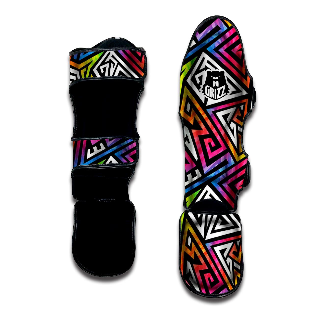 Geometric Muay Thai Shin Guard-grizzshop