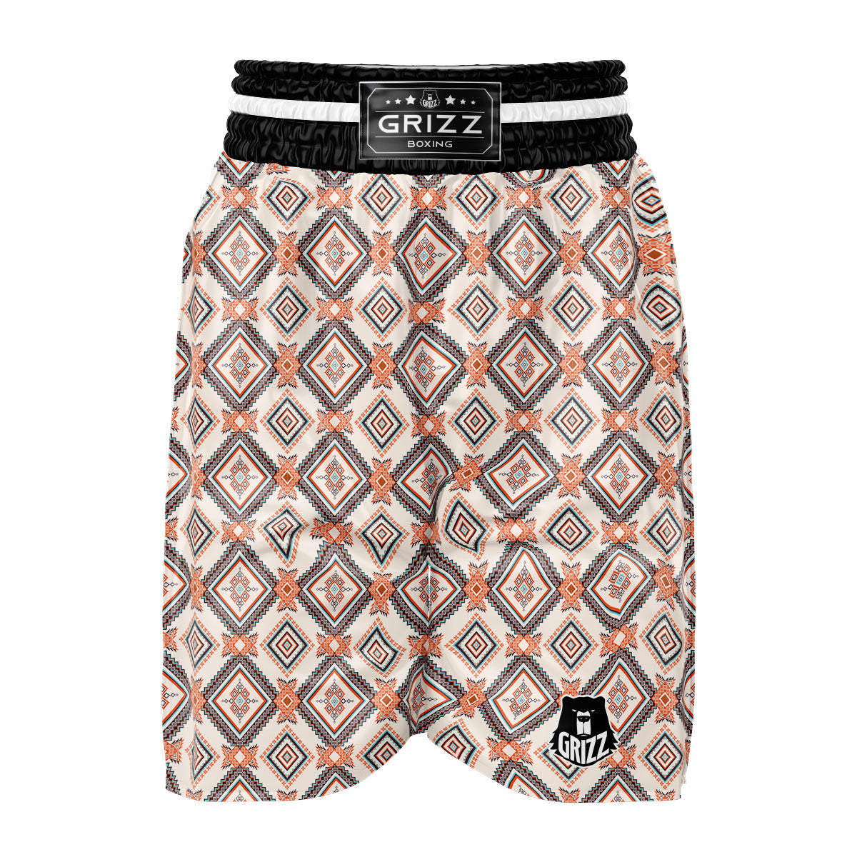 Geometric Native American Print Pattern Boxing Shorts-grizzshop