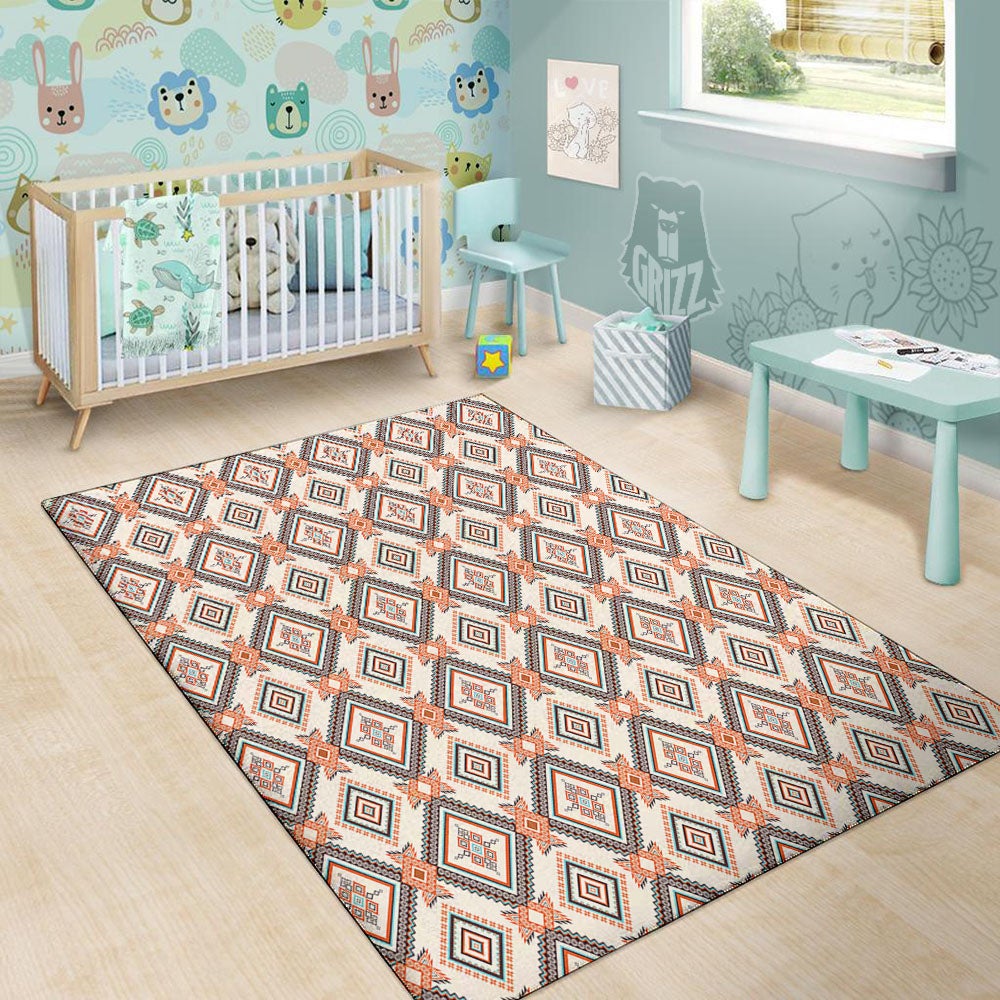 Geometric Native American Print Pattern Floor Mat-grizzshop