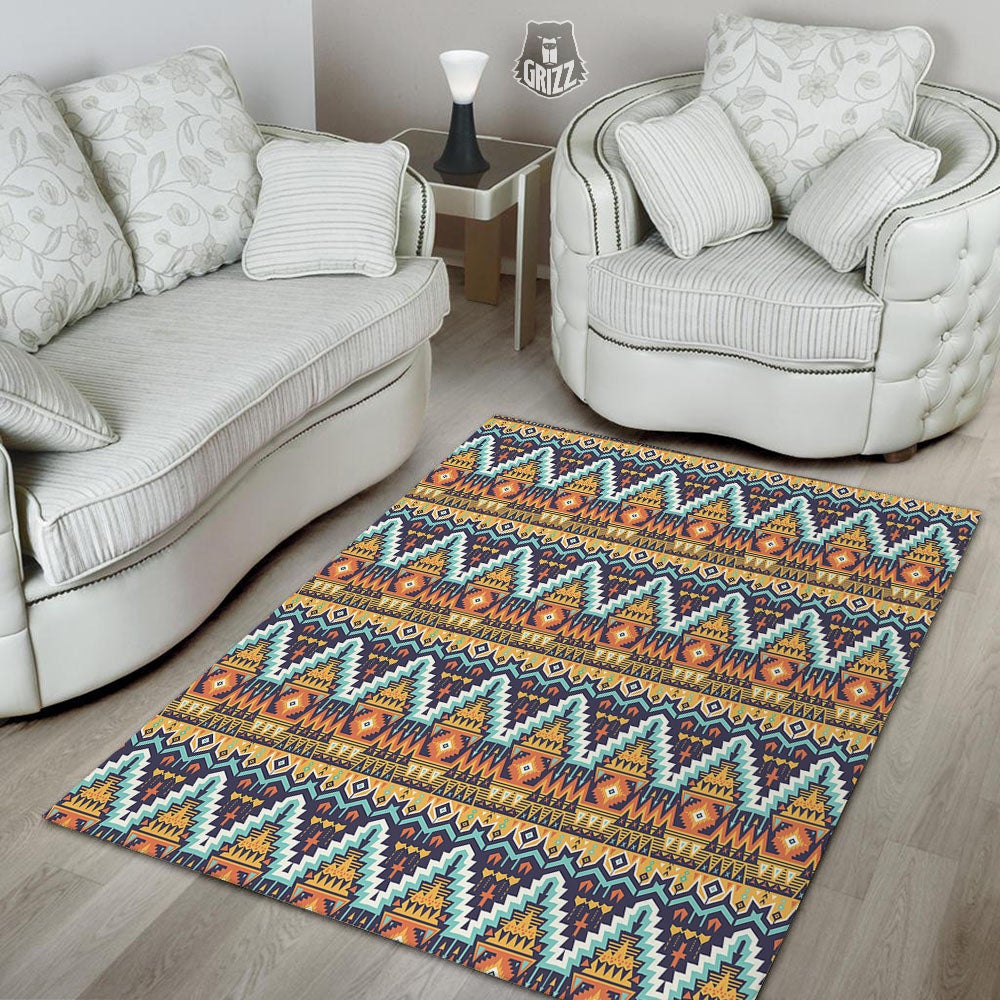 Geometric Navajo Print Pattern Floor Mat-grizzshop