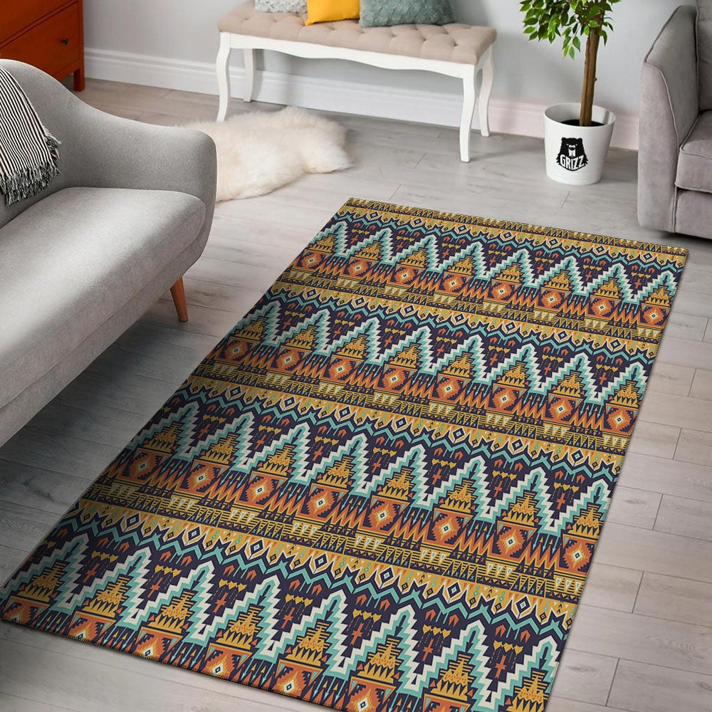 Geometric Navajo Print Pattern Floor Mat-grizzshop
