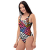 Geometric One Piece Swimsuite-grizzshop