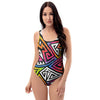 Geometric One Piece Swimsuite-grizzshop