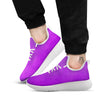 Geometric Polygonal Purple Print White Athletic Shoes-grizzshop