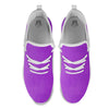 Geometric Polygonal Purple Print White Athletic Shoes-grizzshop