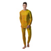 Geometric Polygonal Yellow Print Men's Pajamas-grizzshop