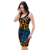 Geometric Print Bodycon Dress-grizzshop