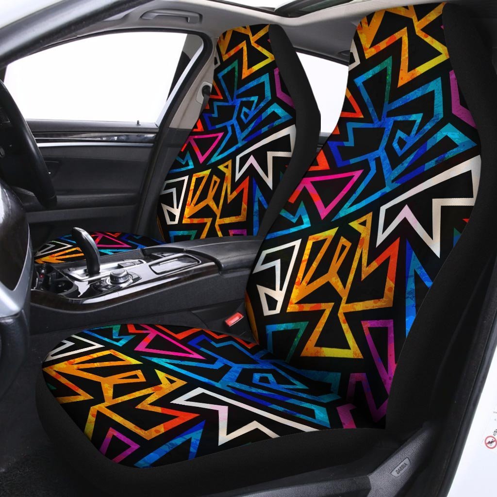 Geometric Print Car Seat Covers-grizzshop