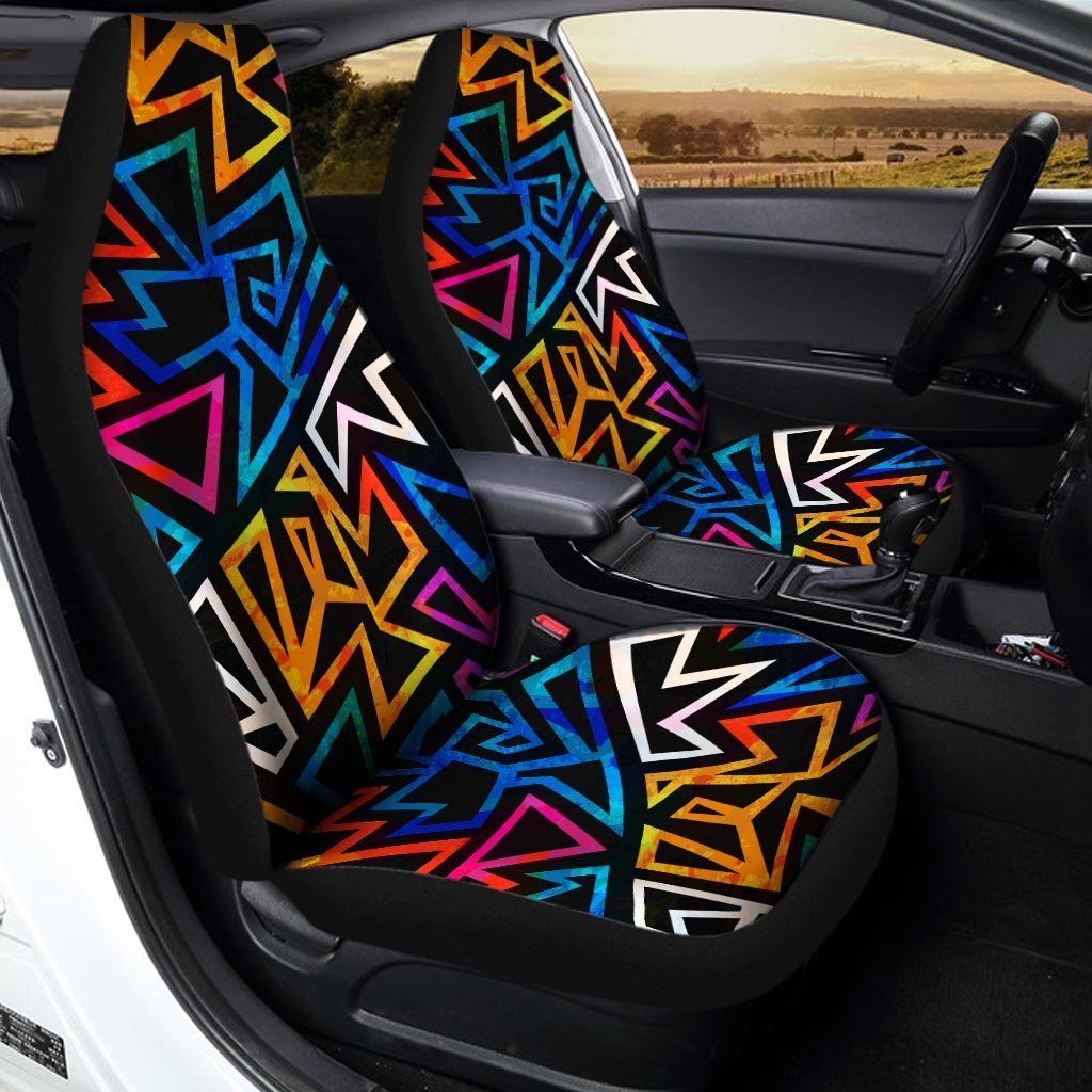 Geometric Print Car Seat Covers-grizzshop