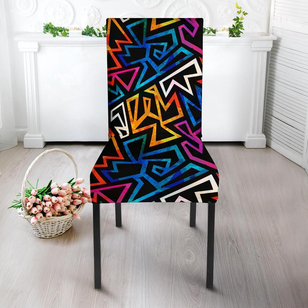 Geometric Print Chair Cover-grizzshop