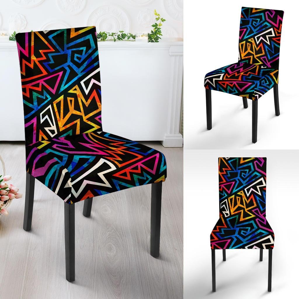 Geometric Print Chair Cover-grizzshop