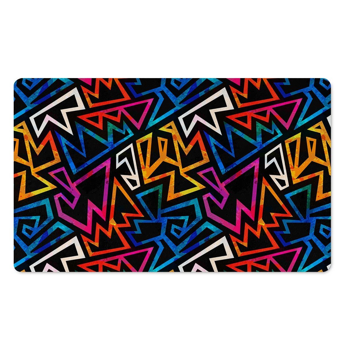 Geometric Print Door Mat-grizzshop