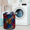 Geometric Print Laundry Basket-grizzshop