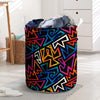 Geometric Print Laundry Basket-grizzshop