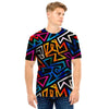 Geometric Print Men T Shirt-grizzshop