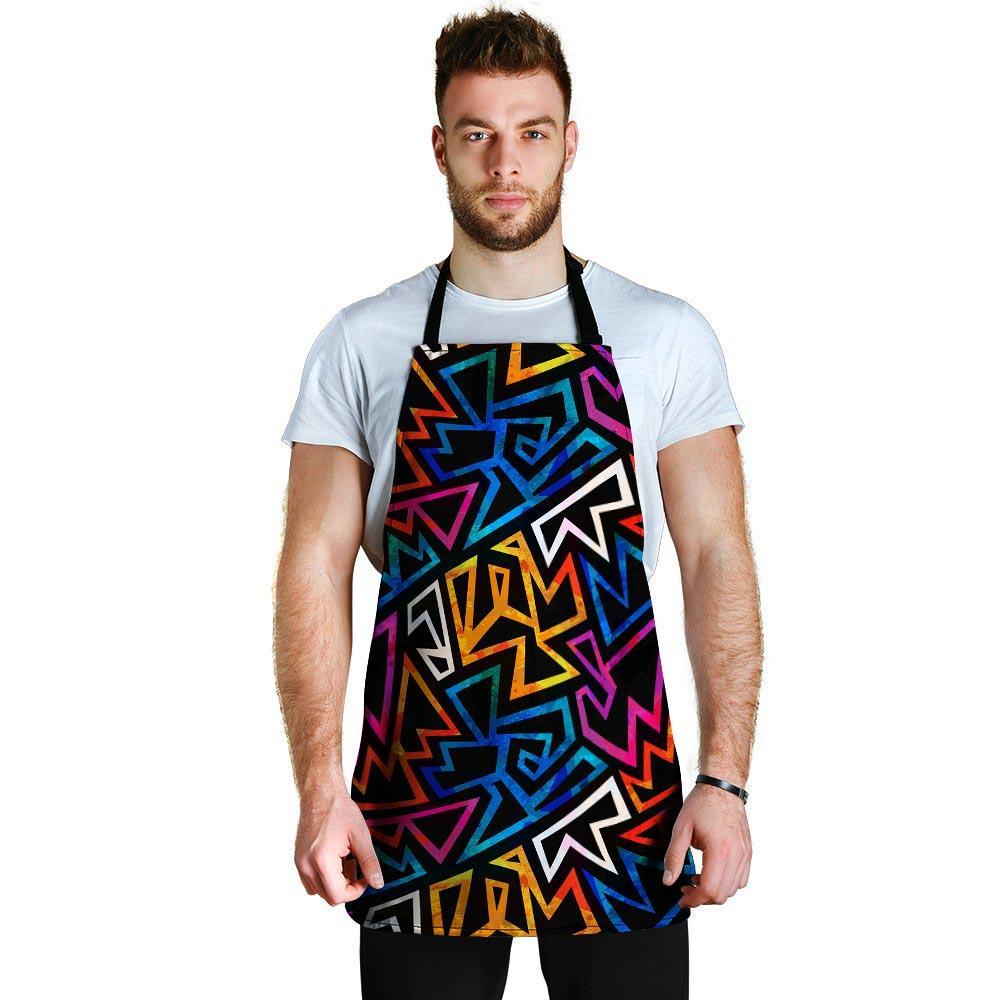 Geometric Print Men's Apron-grizzshop