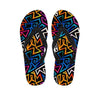 Geometric Print Men's Flip Flops-grizzshop