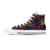 Geometric Print Men's High Top Shoes-grizzshop