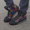 Geometric Print Men's High Top Shoes-grizzshop