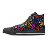 Geometric Print Men's High Top Shoes-grizzshop