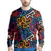 Geometric Print Men's Sweatshirt-grizzshop