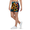 Geometric Print Mini Skirt-grizzshop