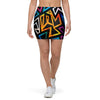 Geometric Print Mini Skirt-grizzshop