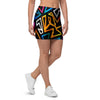 Geometric Print Mini Skirt-grizzshop