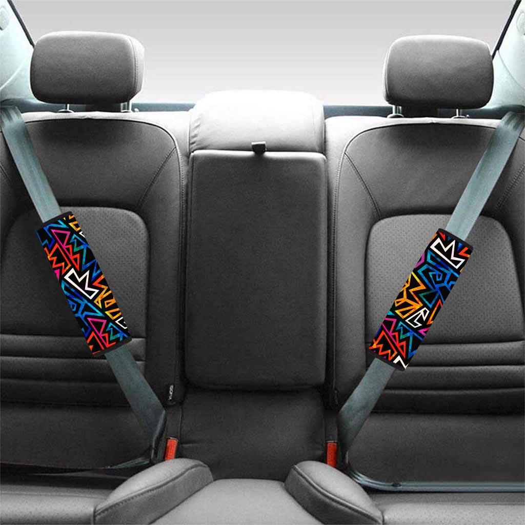 Geometric Print Seat Belt Cover-grizzshop