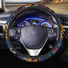 Geometric Print Steering Wheel Cover-grizzshop