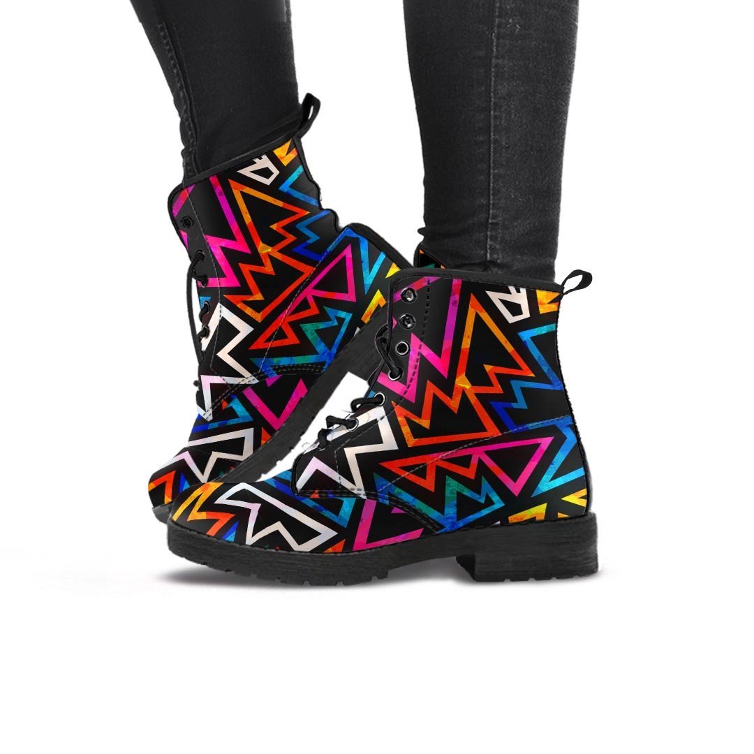 Geometric Print Women's Boots-grizzshop