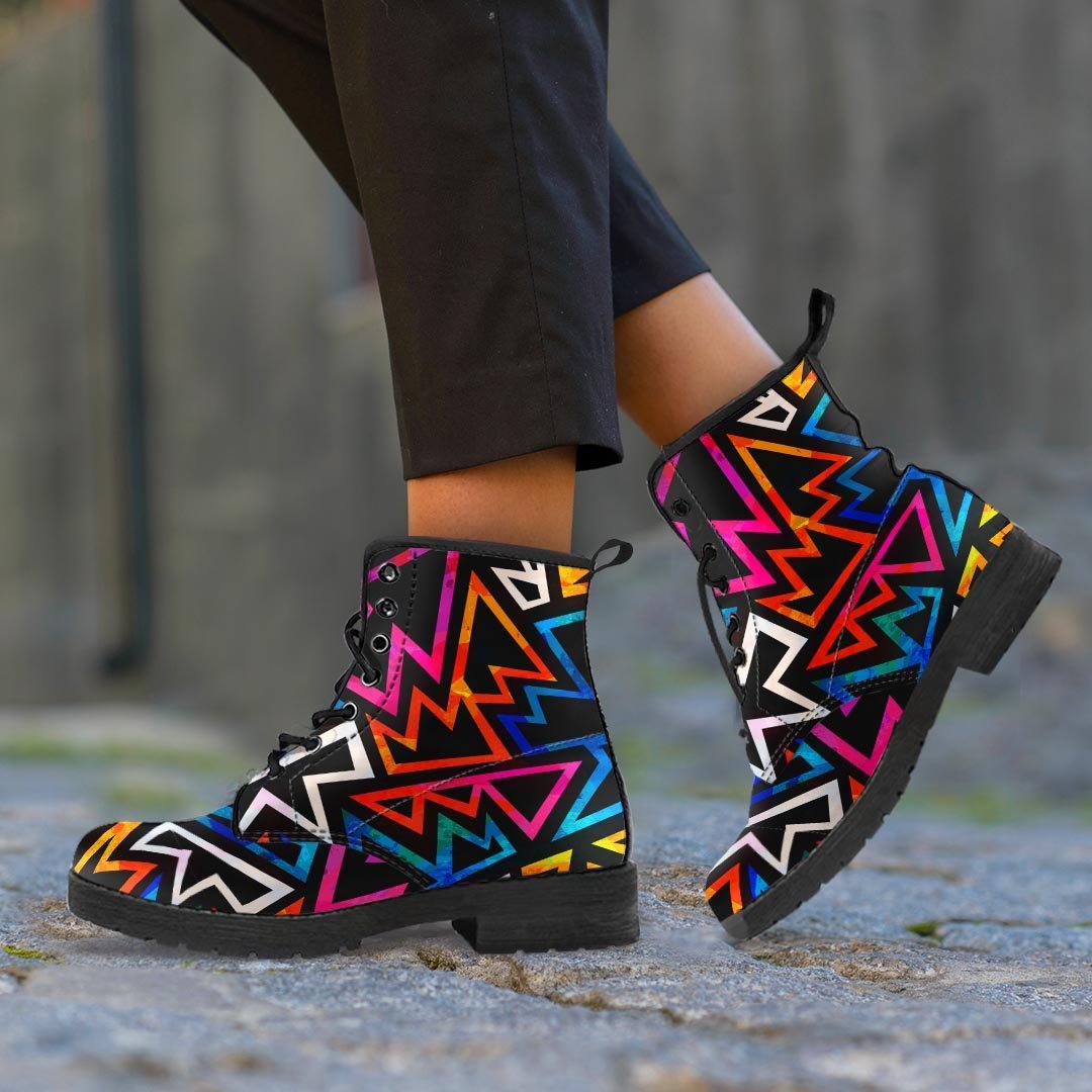 Geometric Print Women's Boots-grizzshop