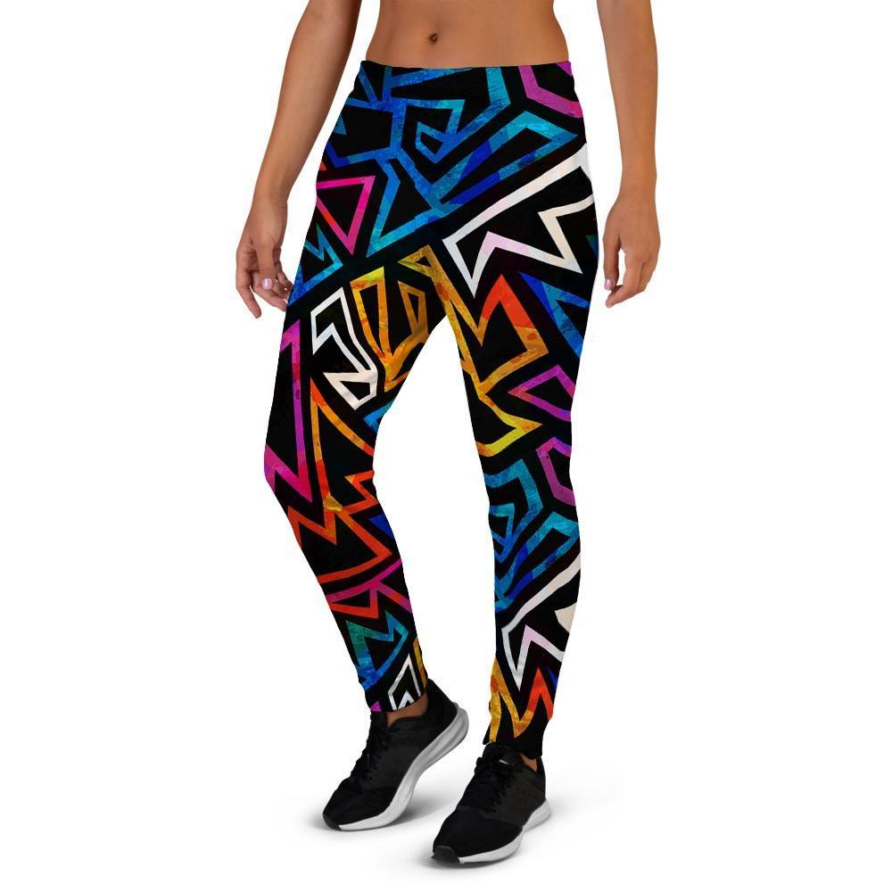 Geometric Print Women's Joggers-grizzshop